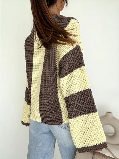 Color Block Long Sleeve Sweater – Uneeque Designzz