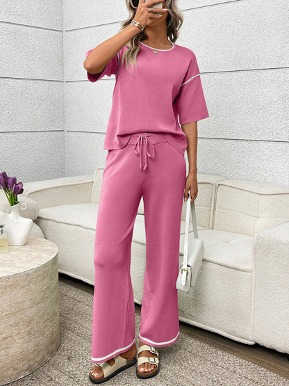 Round Neck Half Sleeve Top and Pants Set – Uneeque Designzz