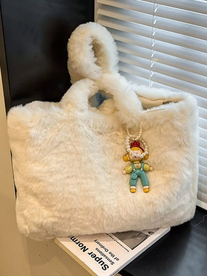 Fluffy Cartoon Charm Shoulder Bag – Uneeque Designzz