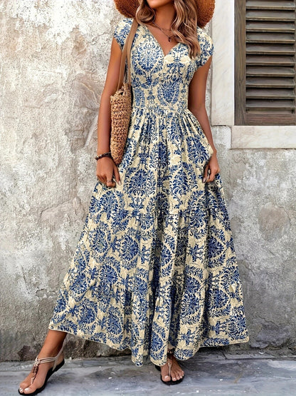 Cap Sleeve Maxi Dress – Uneeque Designzz