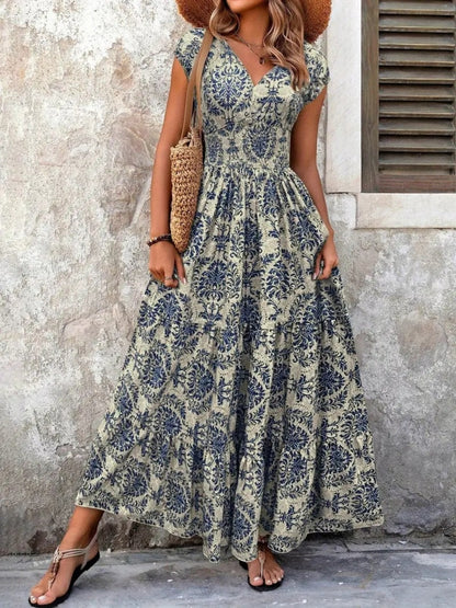 Cap Sleeve Maxi Dress – Uneeque Designzz