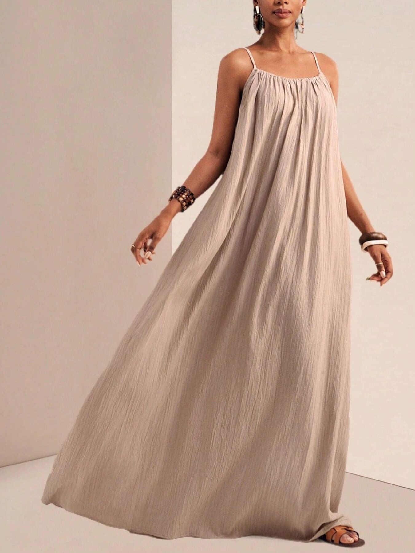 Spaghetti Strap Flowy Maxi Dress by Trendsi