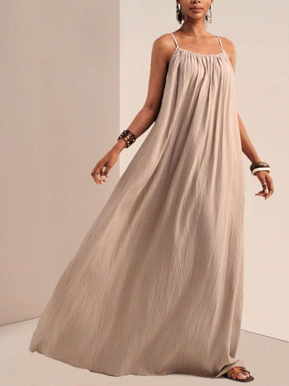 Spaghetti Strap Flowy Maxi Dress – Uneeque Designzz