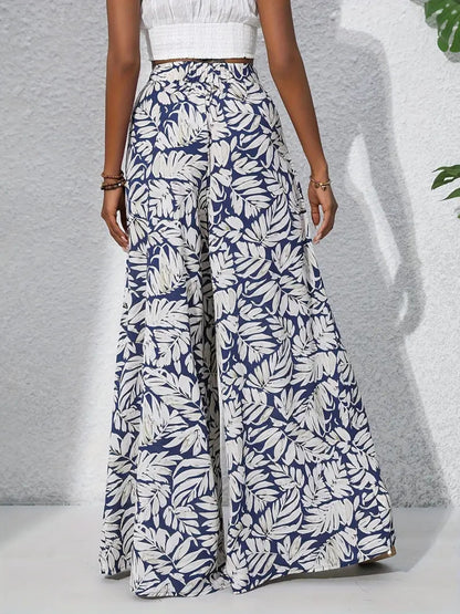Printed High Waist Wide Leg Pants – Uneeque Designzz
