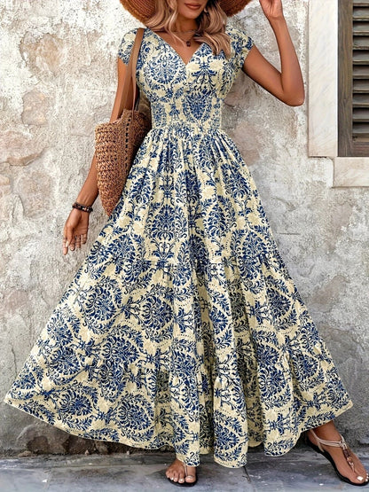 Cap Sleeve Maxi Dress – Uneeque Designzz