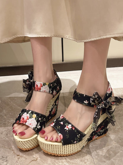Floral Tied High Heel Sandals – Uneeque Designzz