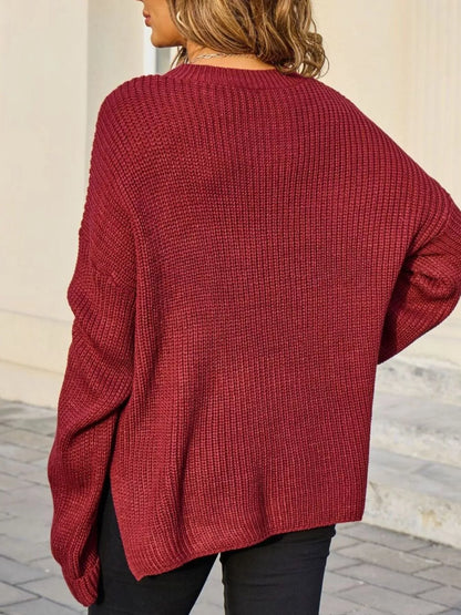Pocket Detail Round Neck Sweater – Uneeque Designzz