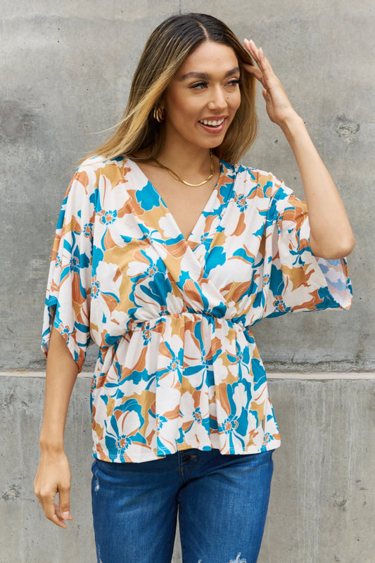 Floral Wrap Tunic Top | Uneeque Designzz