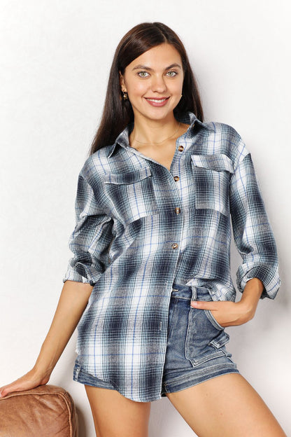 Mandy Plaid Dropped Shoulder Shirt – Uneeque Designzz