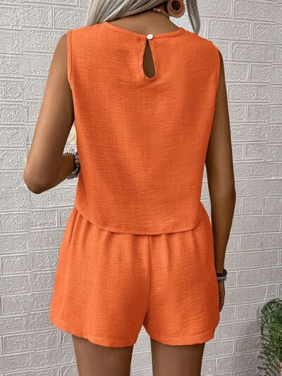 Round Neck Sleeveless Top and Shorts Set – Uneeque Designzz