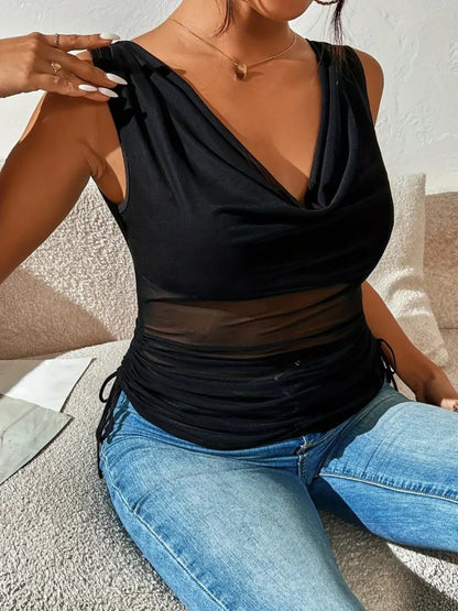 Side Drawstring Ruched Tank – Uneeque Designzz