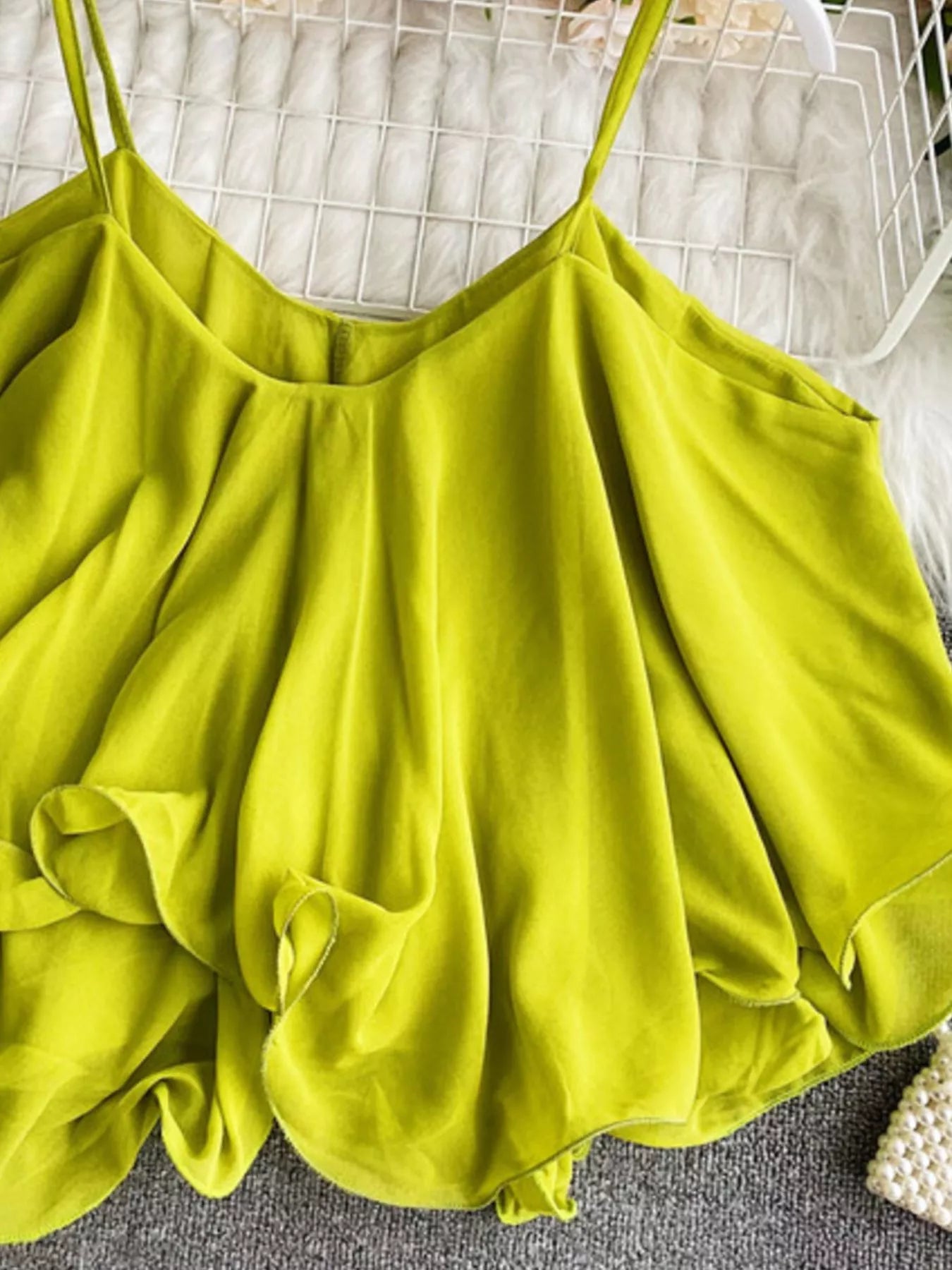 Ruffled Flowy Cami by Trendsi