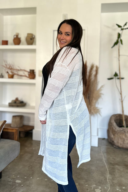 Double Take Full Size Open-Front Longline Cardigan – Uneeque Designzz