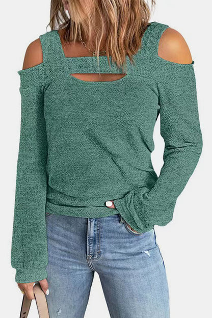 Full Size Cutout Cold Shoulder Blouse – Uneeque Designzz