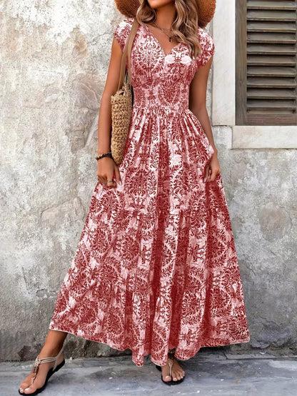 Cap Sleeve Maxi Dress – Uneeque Designzz
