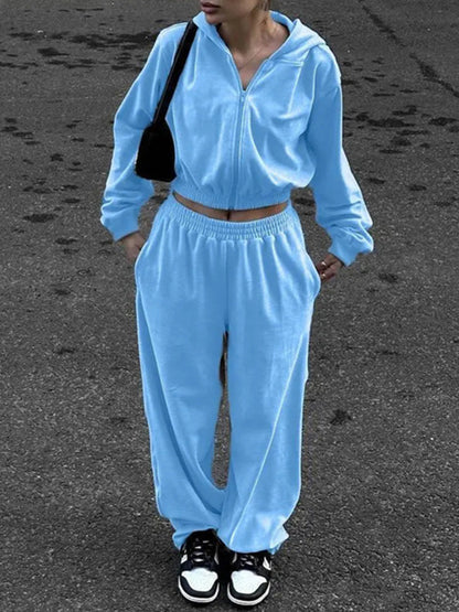 Zip-Up Hoodie and Pocketed Pants Set – Uneeque Designzz