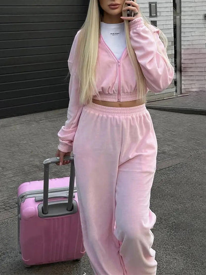 Zip-Up Hoodie and Pocketed Pants Set – Uneeque Designzz