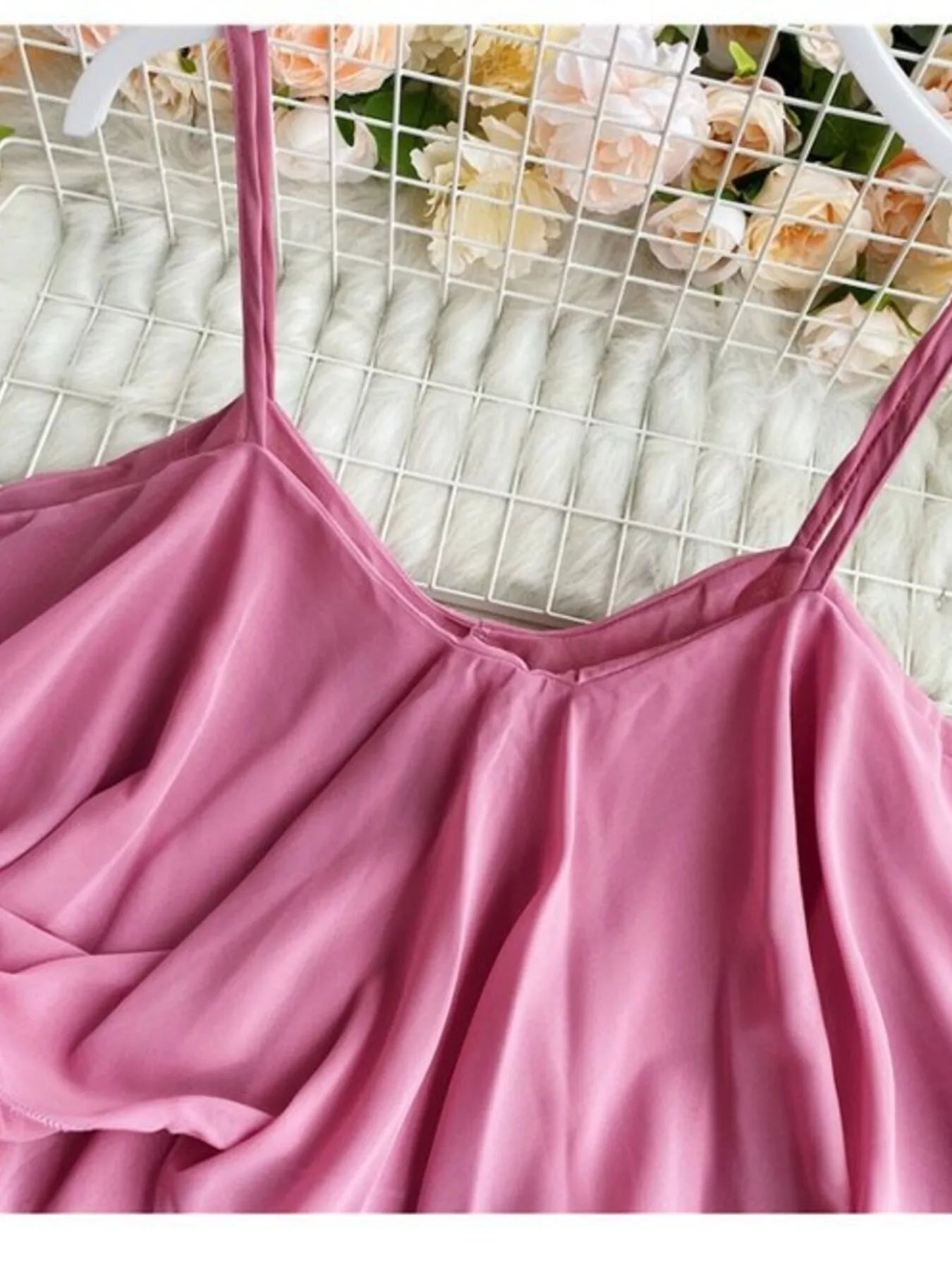 Ruffled Flowy Cami by Trendsi