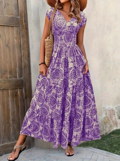 Cap Sleeve Maxi Dress – Uneeque Designzz