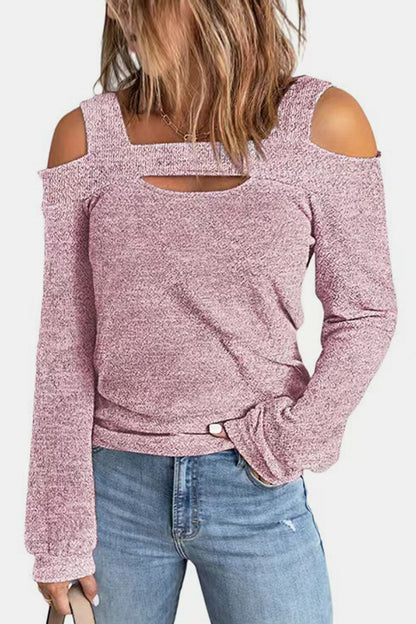 Full Size Cutout Cold Shoulder Blouse – Uneeque Designzz