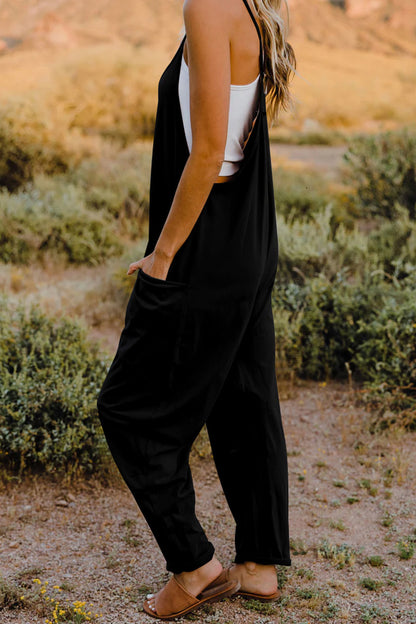 Double Take Full Size V-Neck Sleeveless Jumpsuit with Pockets – Uneeque Designzz