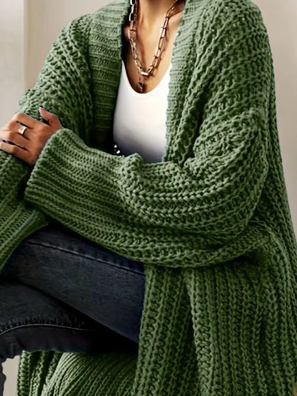 Chunky Knit Open-Front Cardigan – Uneeque Designzz
