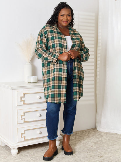 Mandy Plaid Collared Neck Long Sleeve Shirt – Uneeque Designzz