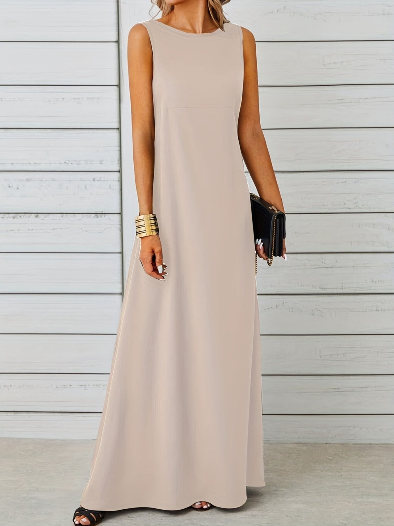 Sleeveless Flowy Maxi Dress by Trendsi
