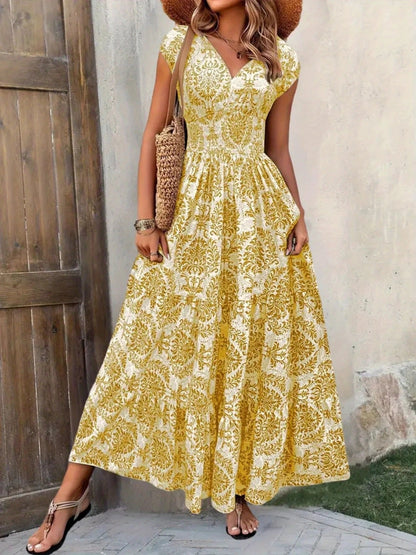 Cap Sleeve Maxi Dress – Uneeque Designzz