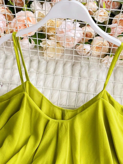 Ruffled Flowy Cami Tank Top with Tie Detail Lightweight Polyester – Uneeque Designzz