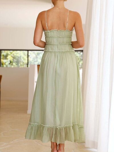 Devine Frill Ruffled Hem Midi Cami Dress – Uneeque Designzz