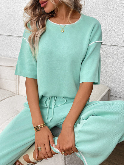 Round Neck Half Sleeve Top and Pants Set – Uneeque Designzz