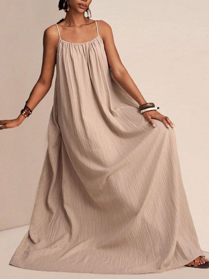 Spaghetti Strap Flowy Maxi Dress – Uneeque Designzz