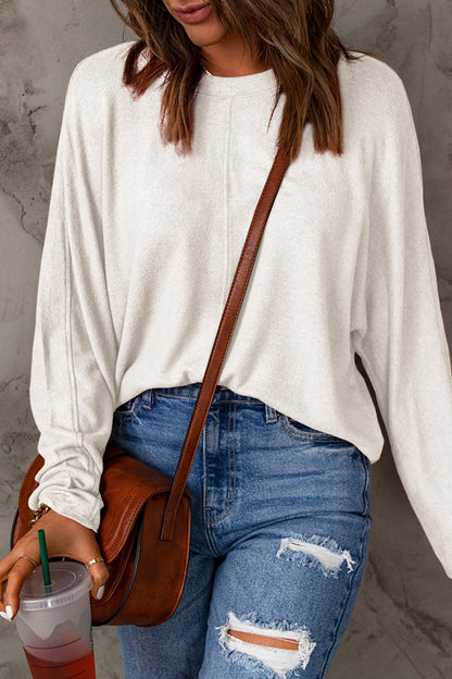 Double Take Full Size Round Neck Long Sleeve T-Shirt – Uneeque Designzz