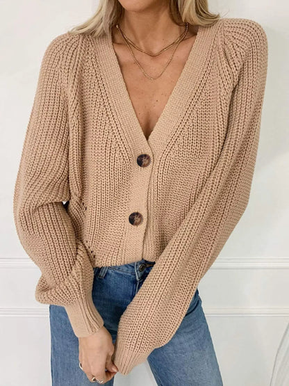 Full Size Chunky Knit Button-Down Cardigan Plus Size – Uneeque Designzz