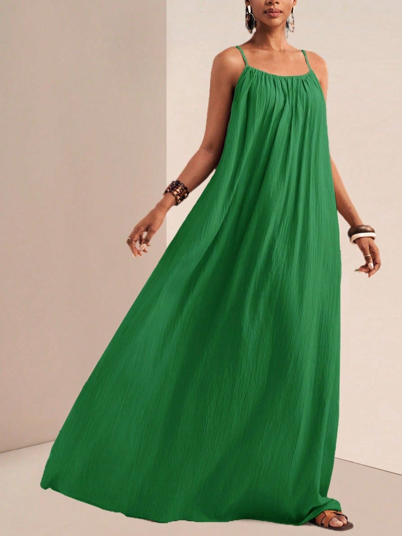 Spaghetti Strap Flowy Maxi Dress by Trendsi