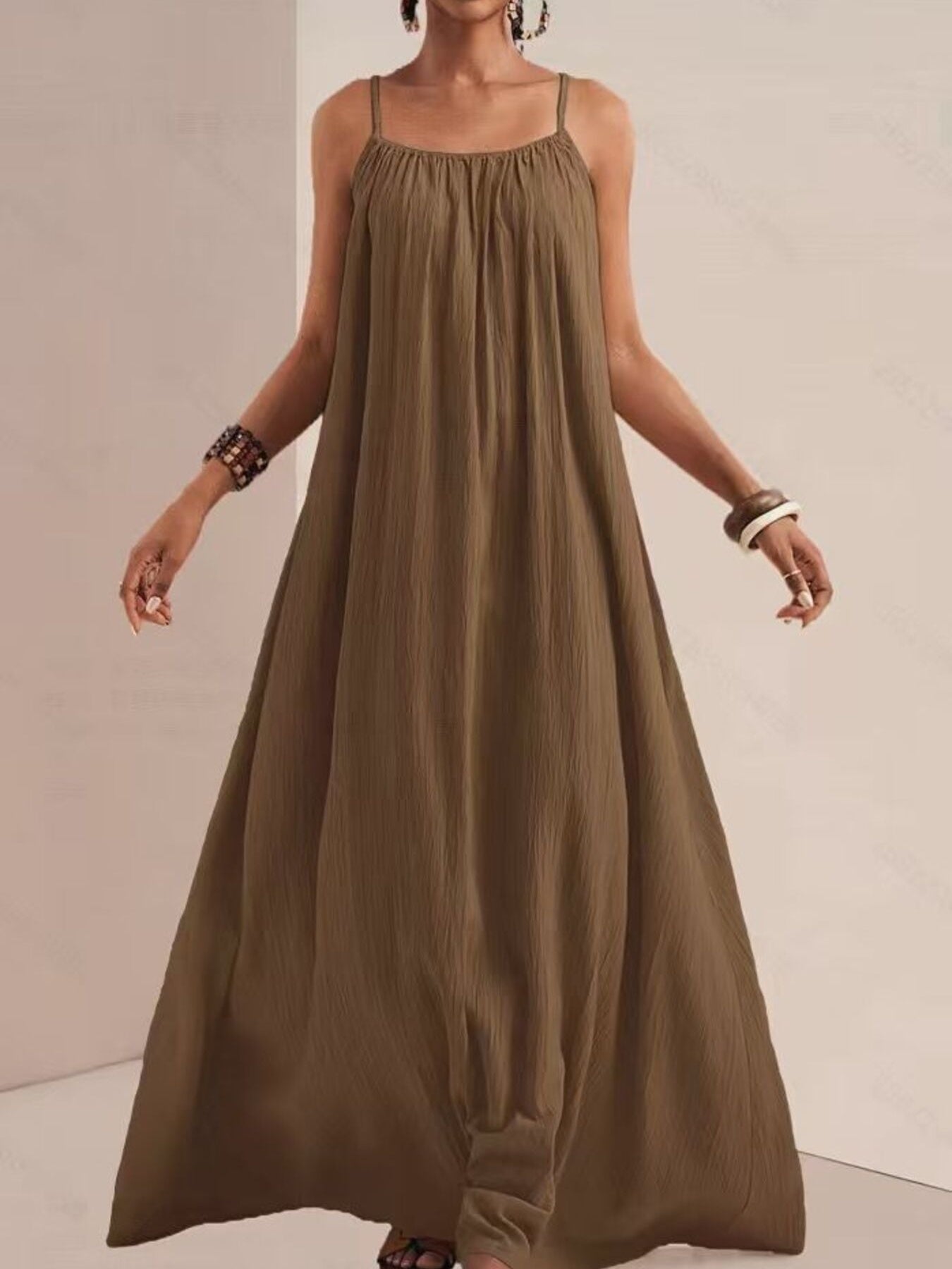 Spaghetti Strap Flowy Maxi Dress by Trendsi