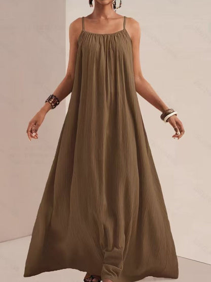 Spaghetti Strap Flowy Maxi Dress – Uneeque Designzz