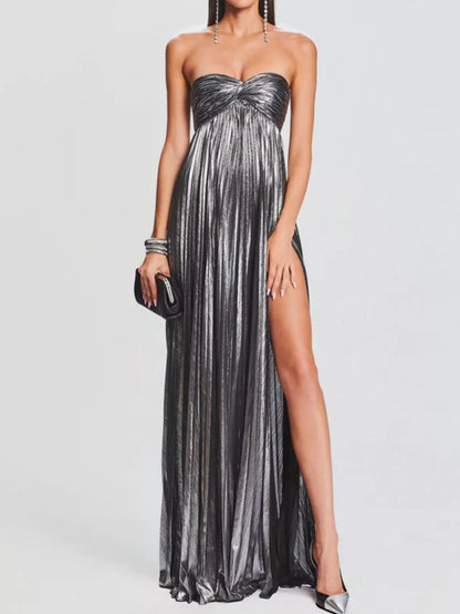 Split Sweetheart Neck Tube Maxi Dress – Uneeque Designzz