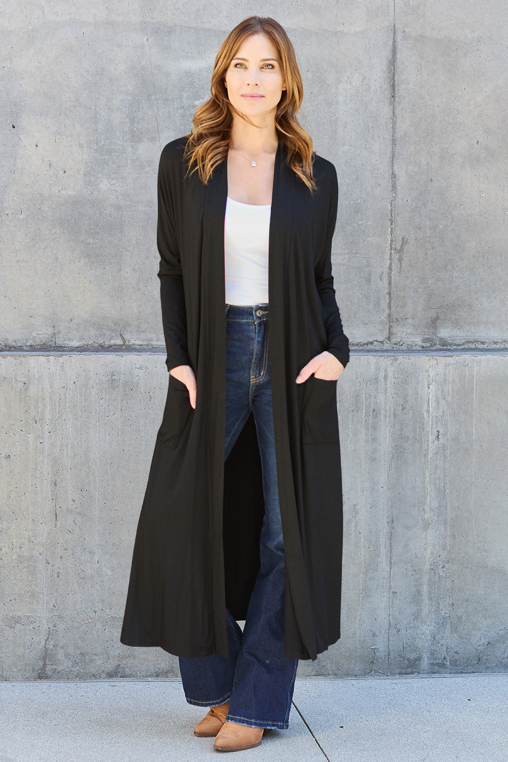 Open Front Long Sleeve Cover Up - Stylish & Cozy | Uneeque Designzz