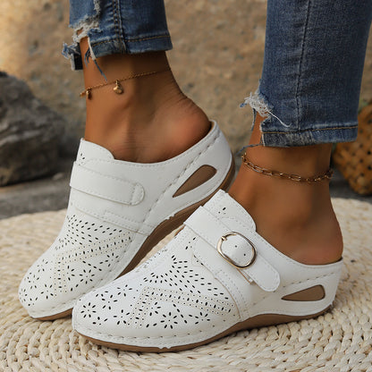 Suede Round Toe Wedge Sandals – Uneeque Designzz