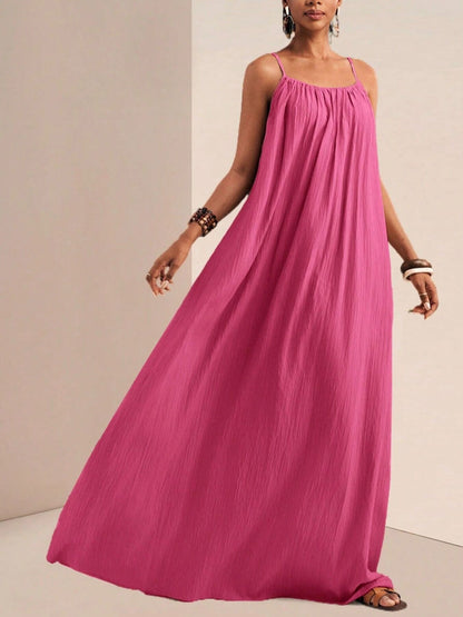Spaghetti Strap Flowy Maxi Dress – Uneeque Designzz
