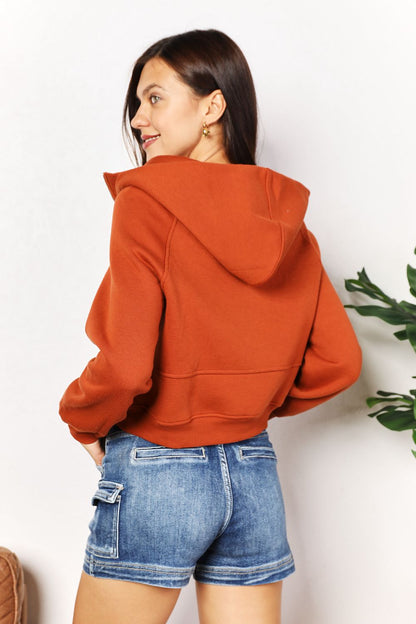 Double Take Half-Zip Long Sleeve Hoodie – Uneeque Designzz