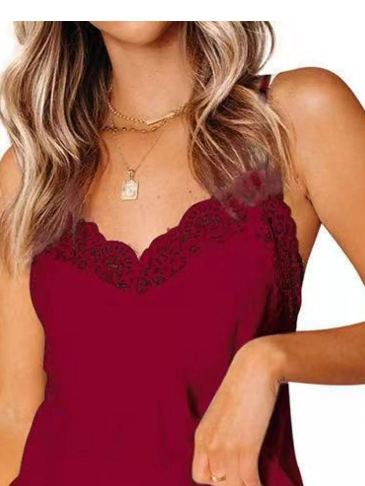 Lace Trim Cami and Shorts Lounge Set by Trendsi