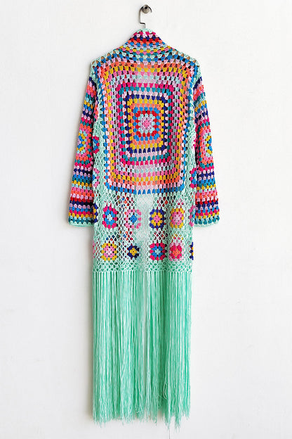 Fringe Tied Long Sleeve Cardigan – Uneeque Designzz