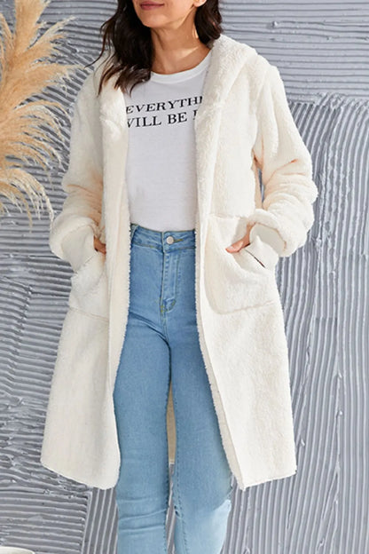Double Take Full Size Hooded Teddy Bear Jacket with Thumbholes – Uneeque Designzz