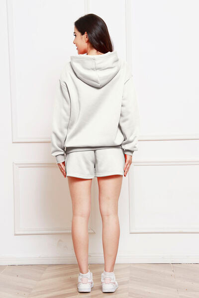Drop Shoulder Long Sleeve Hoodie and Shorts Set – Uneeque Designzz