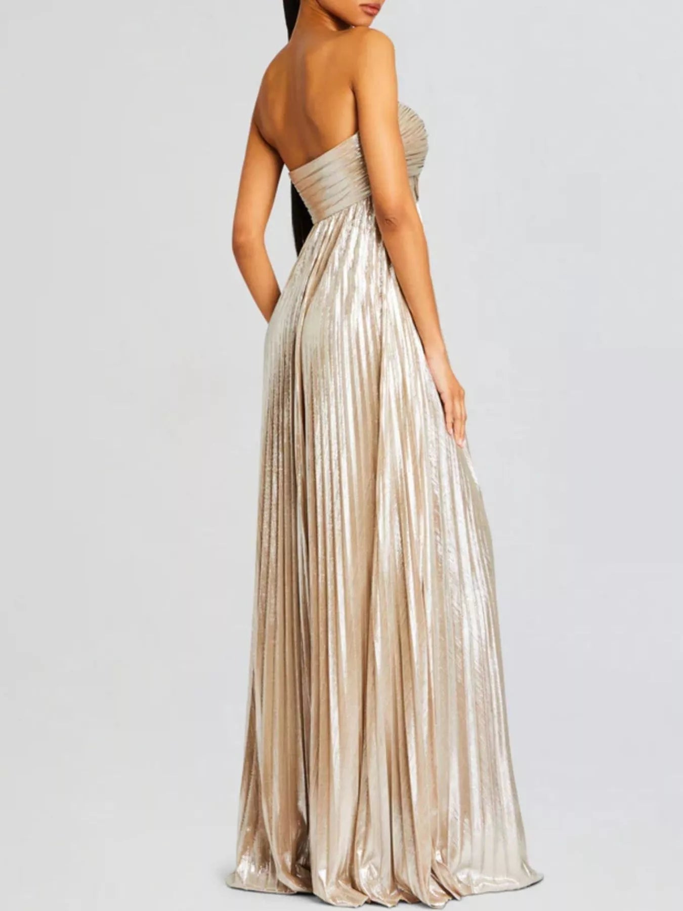 Split Sweetheart Neck Tube Maxi Dress by Trendsi