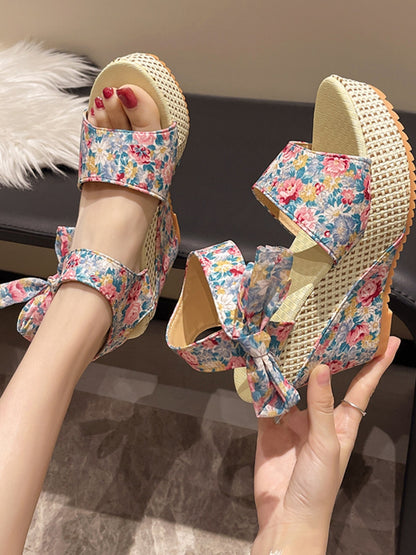 Floral Tied High Heel Sandals – Uneeque Designzz