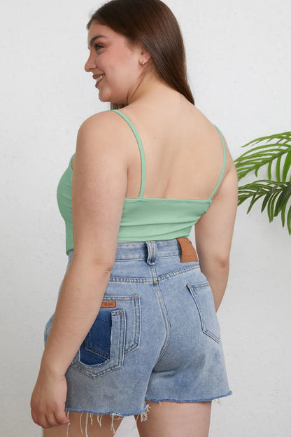 Basic Bae Full Size Round Neck Slim Camisole Plus Size Top – Uneeque Designzz